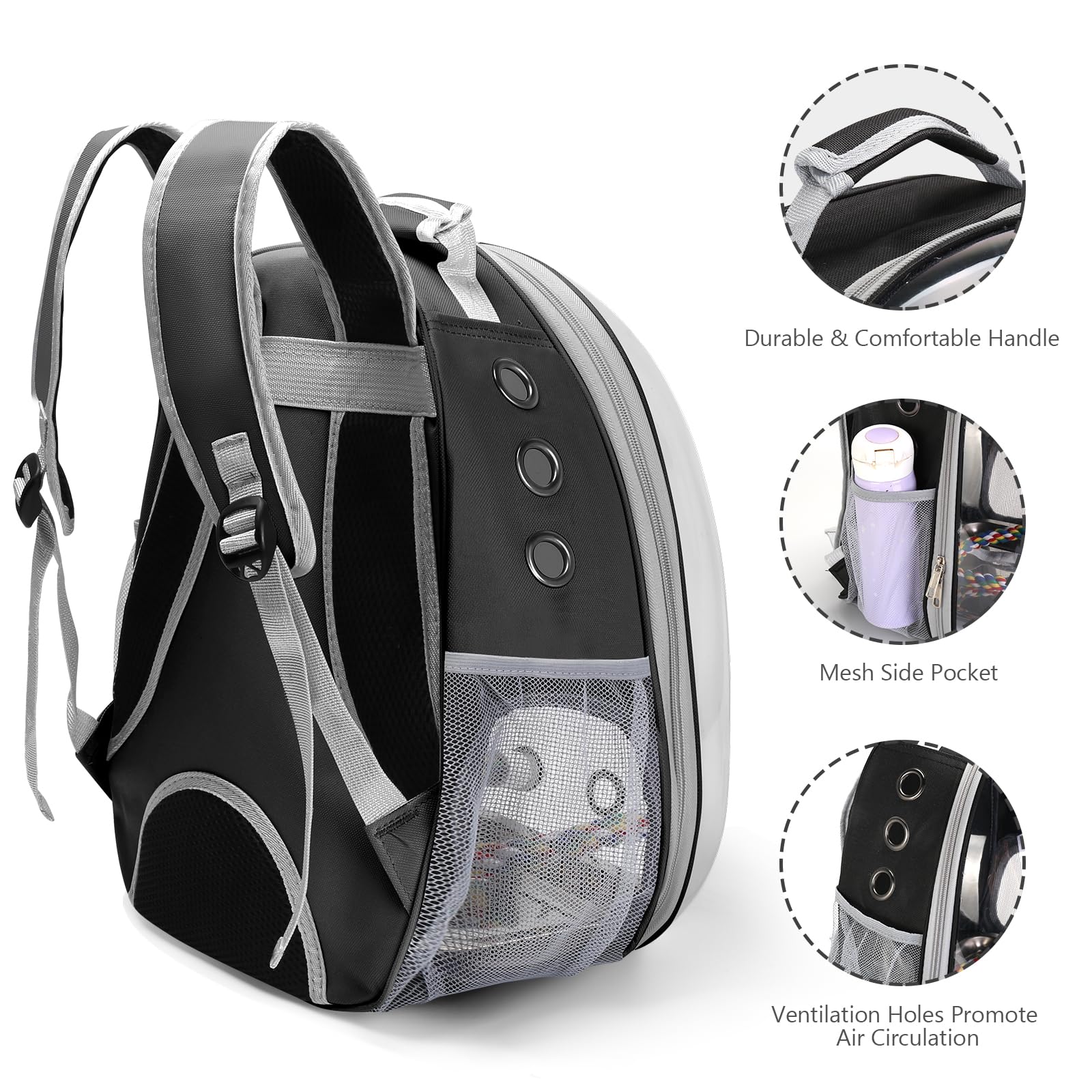 SSAWcasa bird backpack soft mat and tray support hygiene and comfort