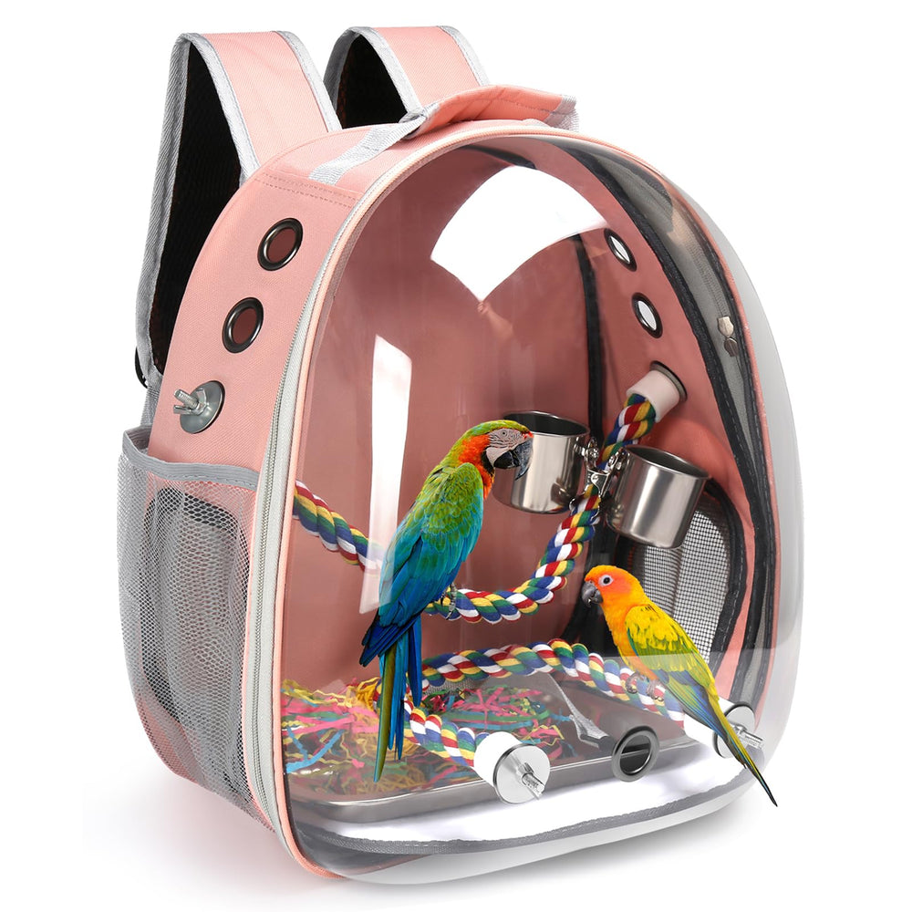 SSAWcasa Bird Backpack with transparent window for outdoor viewing