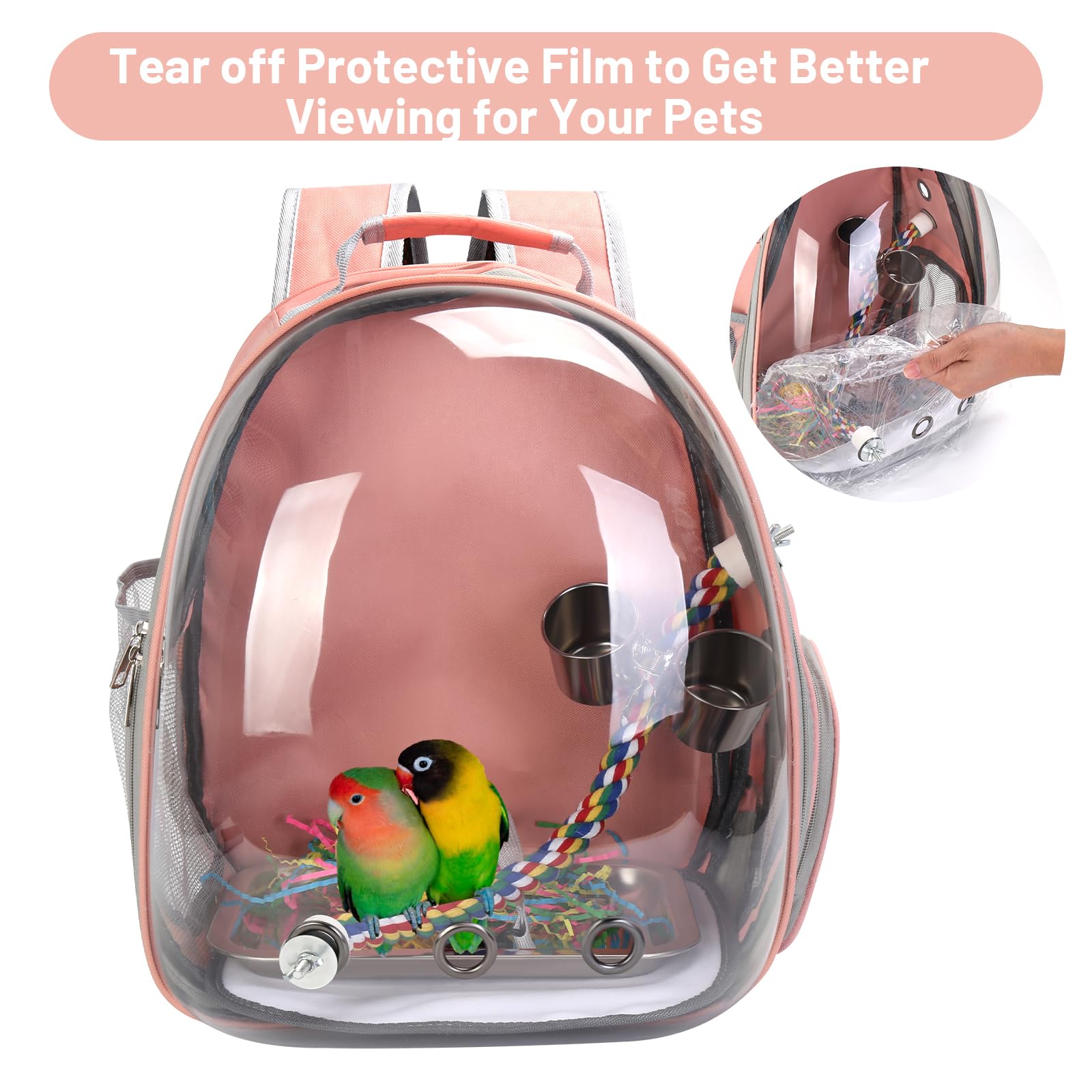 Ventilation holes ensure fresh airflow during trips