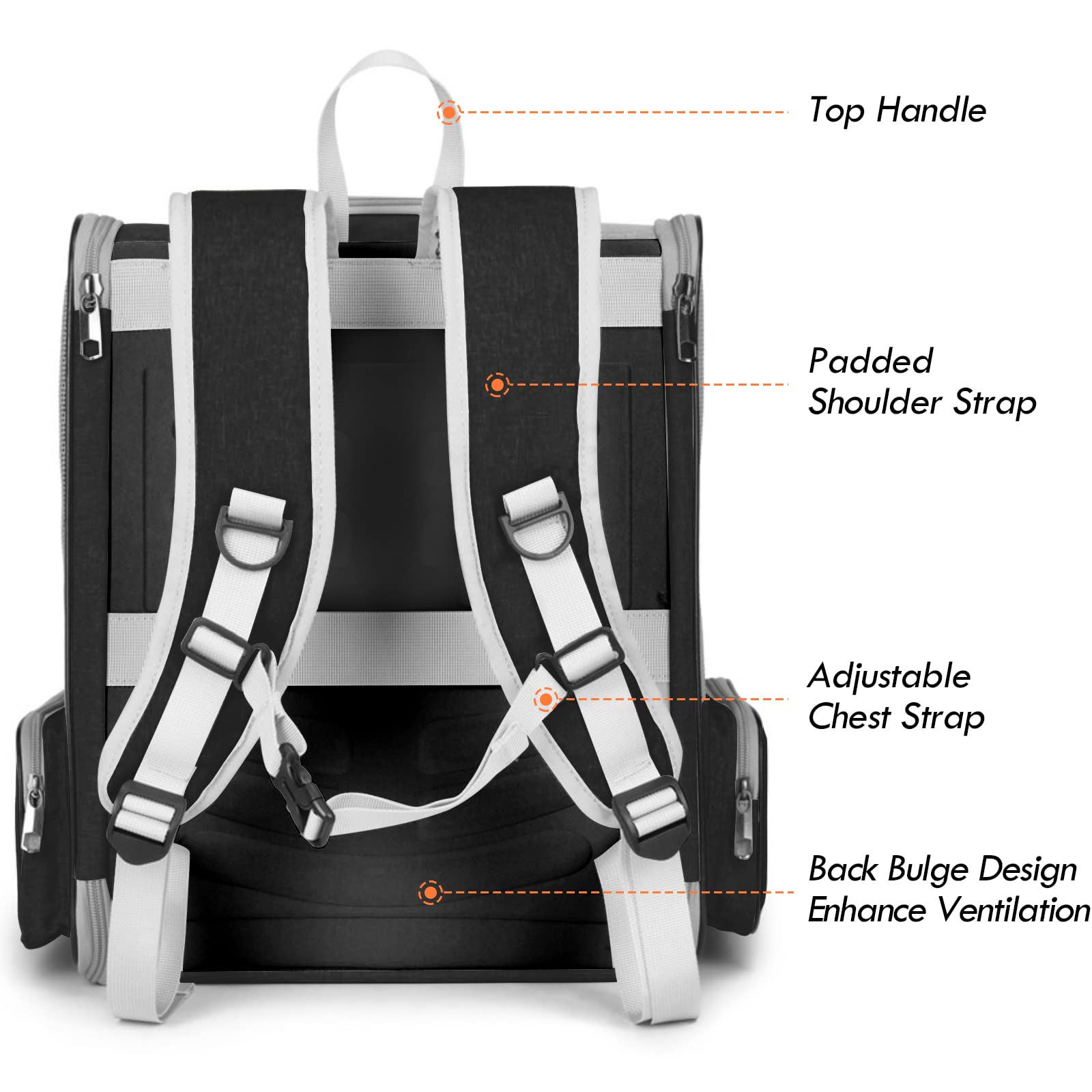 SSAWcasa cat backpack carrier front window lets pet observe surroundings