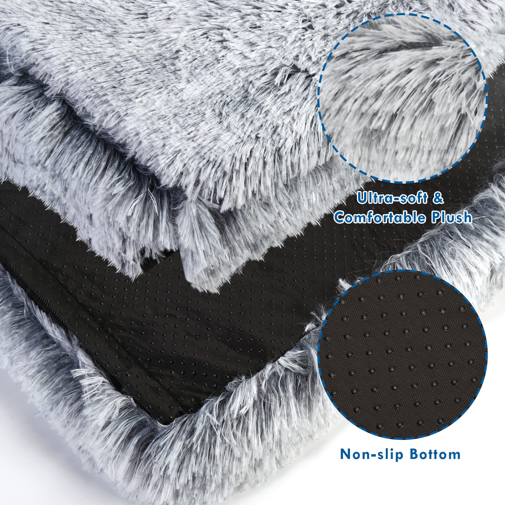 SSAWcasa cozy faux fur cover adds warmth and comfort during naps.