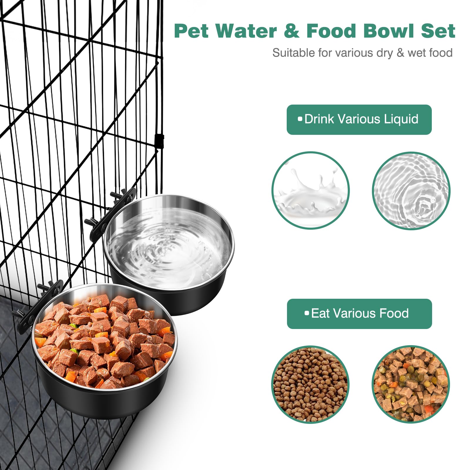 SSAWcasa easy-clean design lets you lift bowls for refills