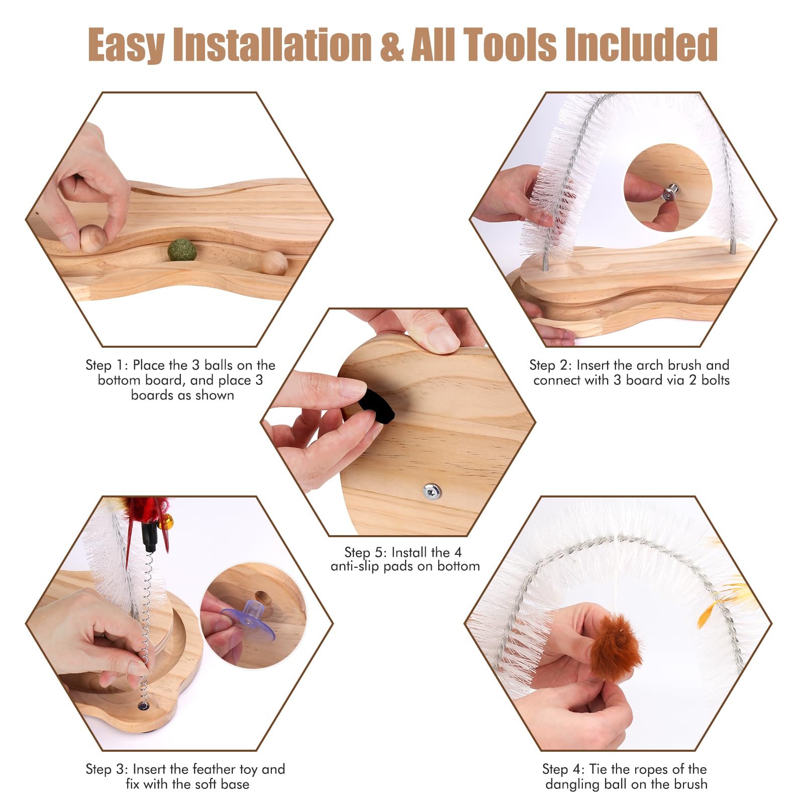 SSAWcasa heavy wood base provides stable, wobble-free play