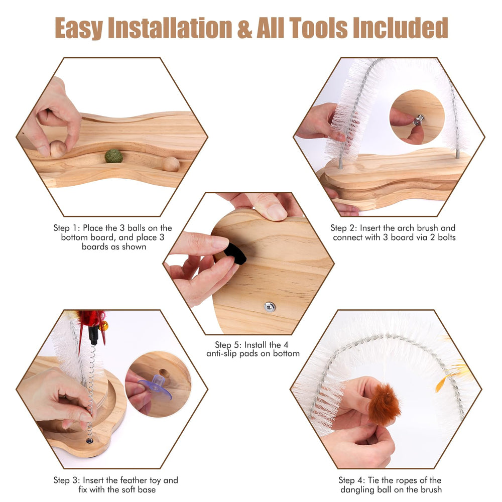 SSAWcasa heavy wood base provides stable, wobble-free play