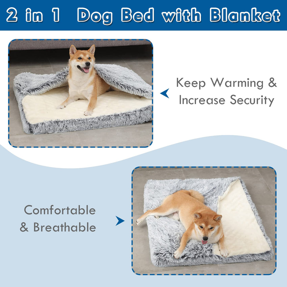 SSAWcasa orthopedic memory foam bed supports joints for small to medium dogs.