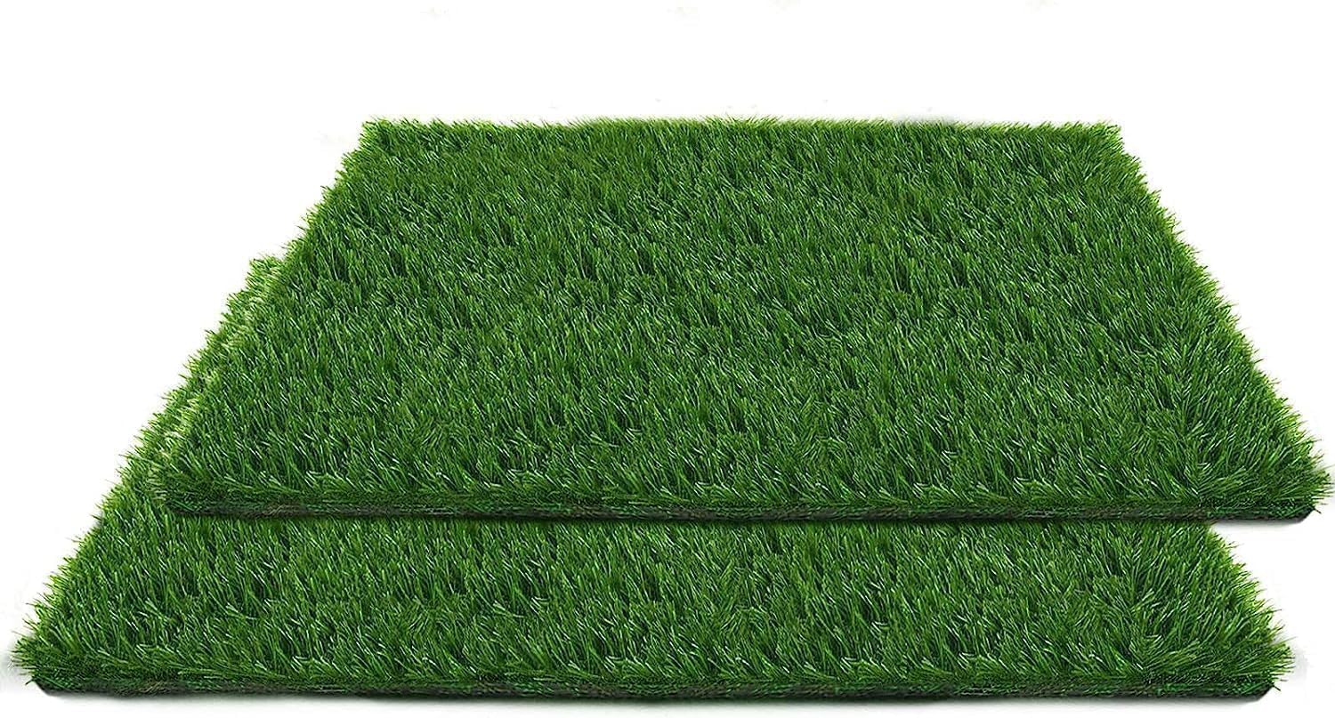 SSRIVER artificial grass dog pee tray 2-pack for indoor potty training