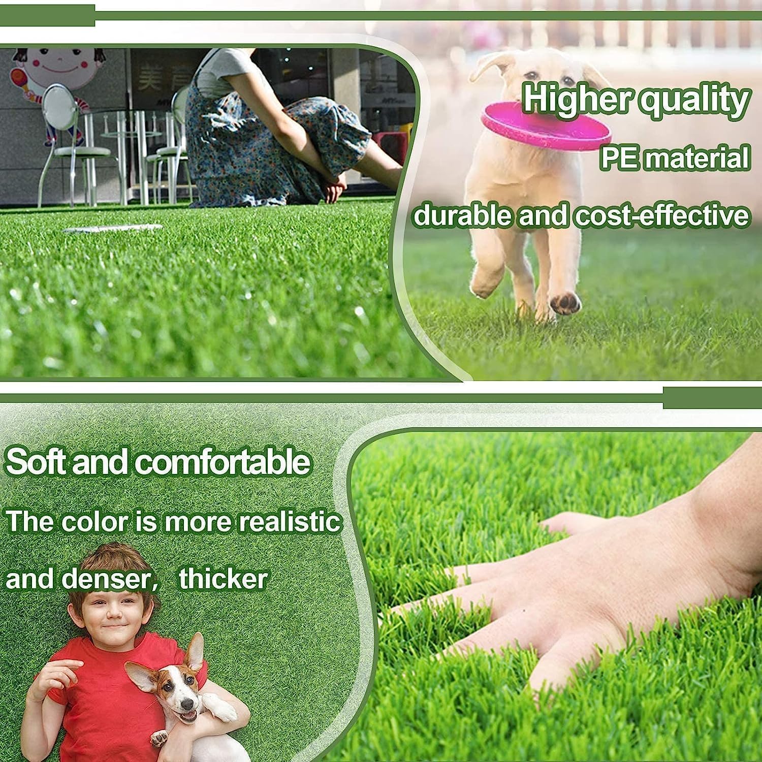 SSRIVER portable weatherproof grass pad suitable for balcony or yard use