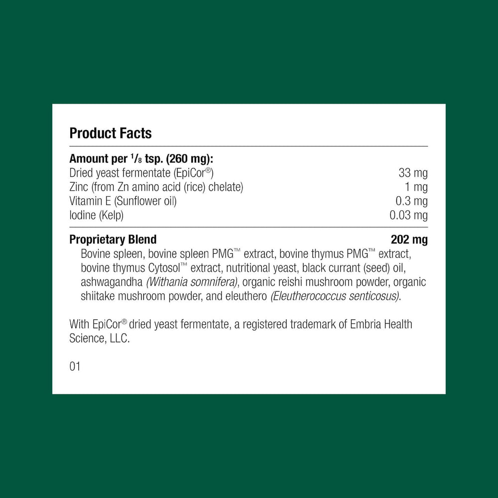 Standard Process Canine Immune Support powder scoop for easy meal mixing