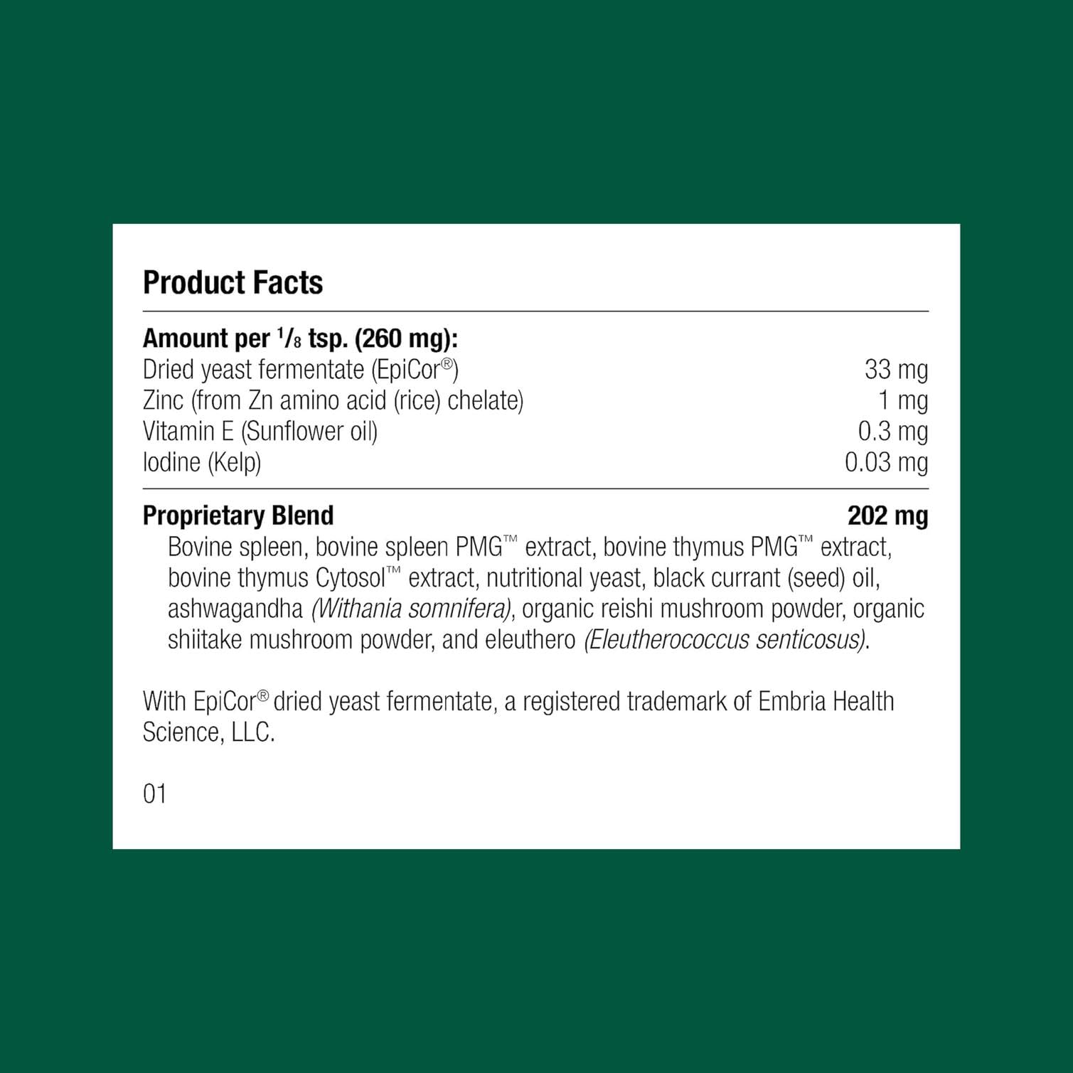 Standard Process Canine Immune System Support measuring scoop highlights precise dosing for dogs.