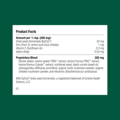 Standard Process Canine Immune System Support measuring scoop highlights precise dosing for dogs.