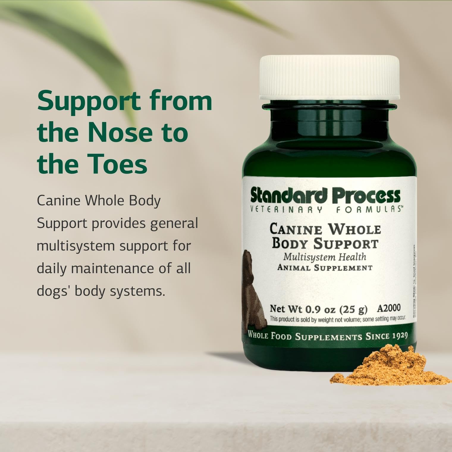 Standard Process Inc. canine daily health powder pour for convenient meals