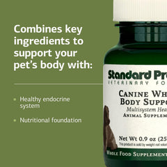 Standard Process Inc. canine powder mix integrated into meal
