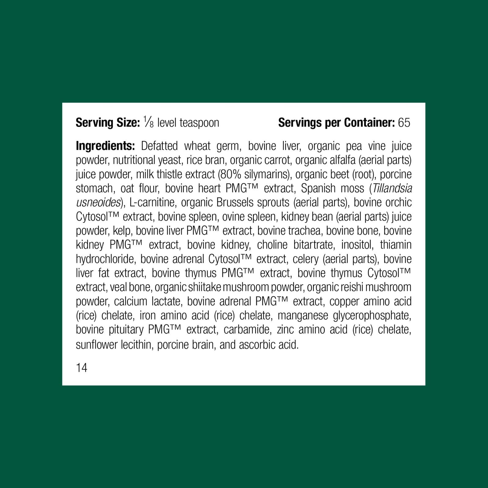 Standard Process Inc. canine multisystem powder scoop for simple daily dosing