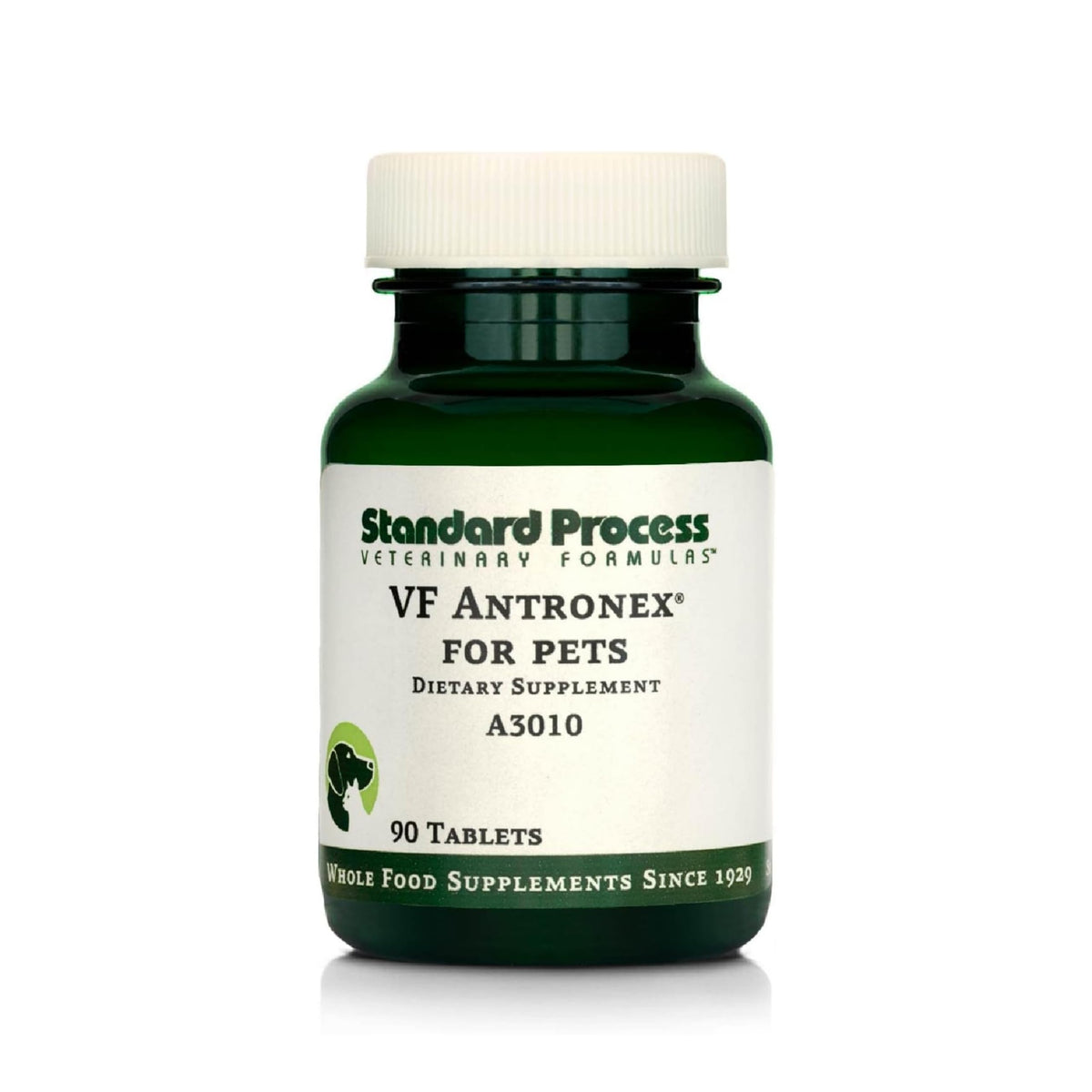 Standard Process VF Antronex for Pets bottle on shelf supporting liver health