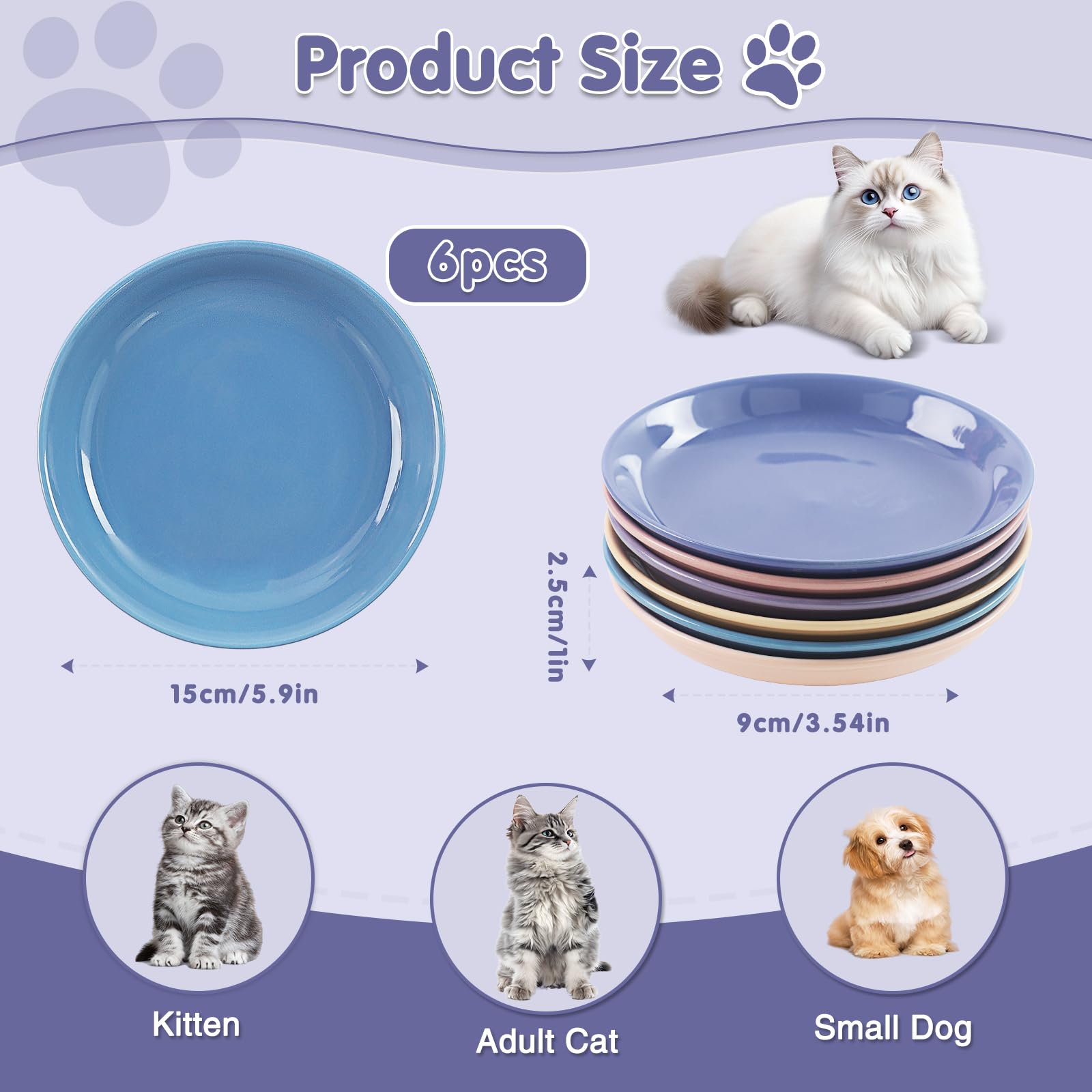 STAOVA CaiSe-A ceramic cat bowls with smooth glaze for safe daily feeding.