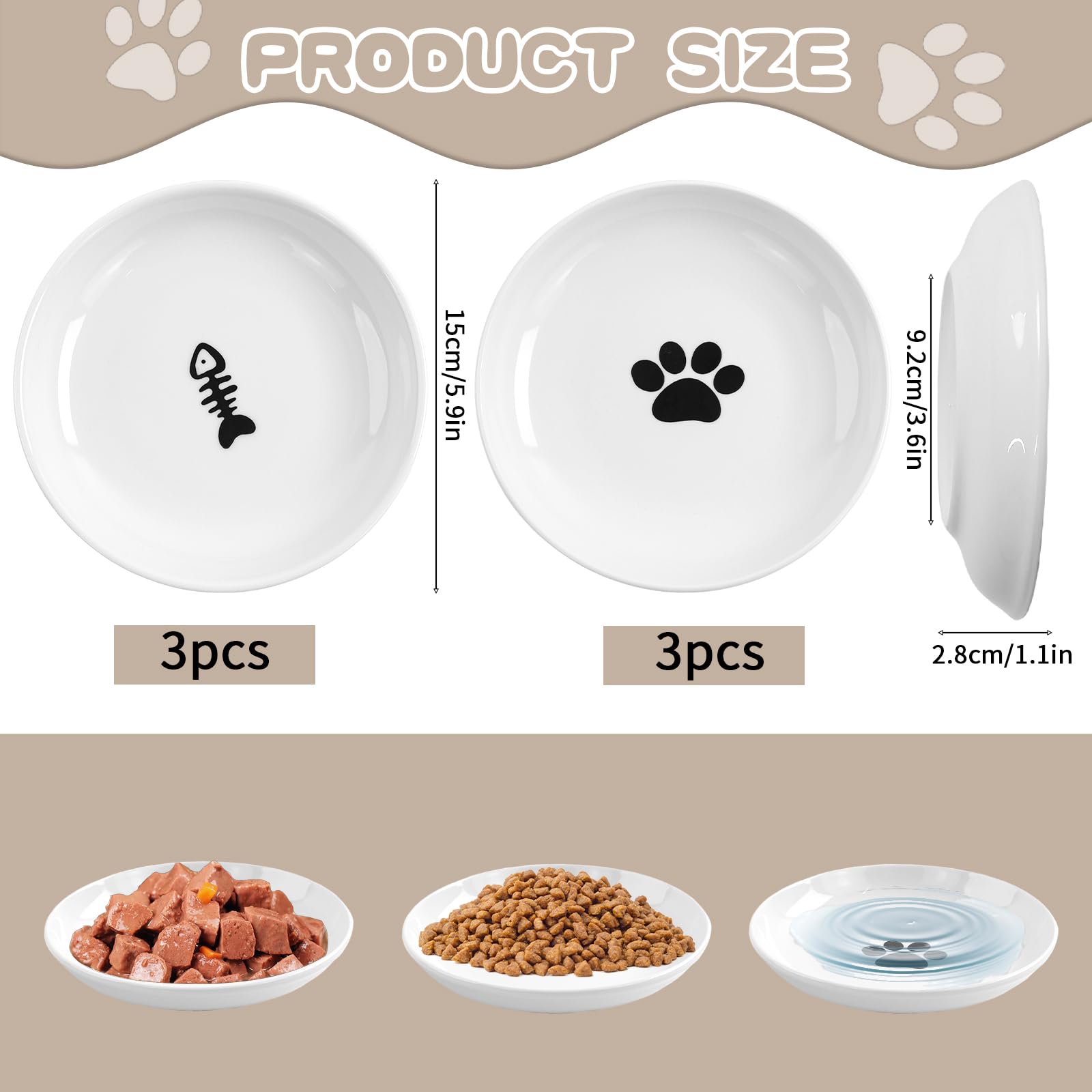 STAOVA paw-pattern cat bowls catch the eye and invite meals.