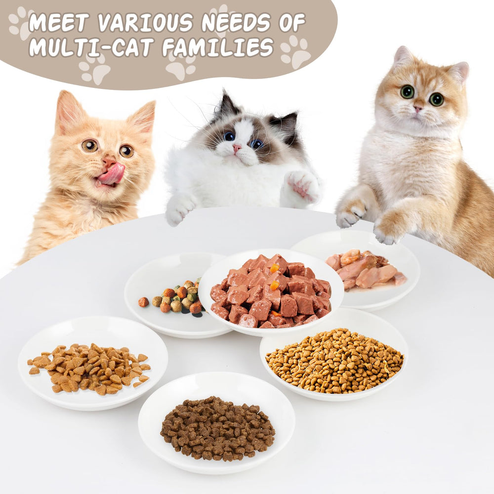 STAOVA wide-flat-bottom bowl design reduces whisker contact during meals.