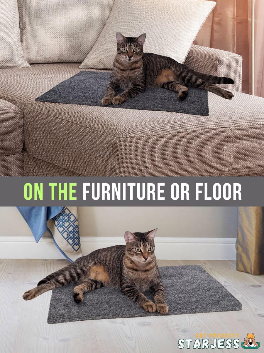 STARJESS corner scratcher for indoor cats enhances play and protection.