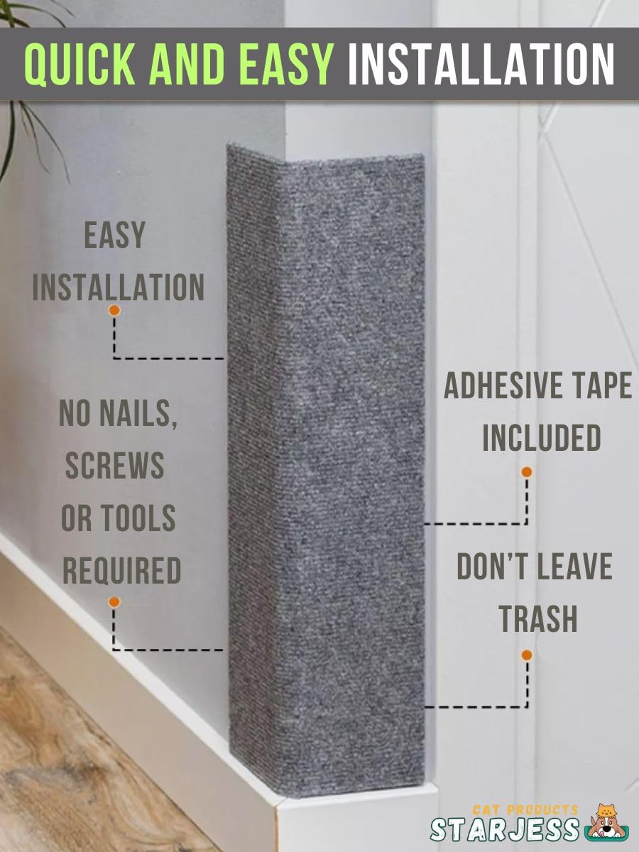 STARJESS wall mounted scratcher viewed at an angle to save space.