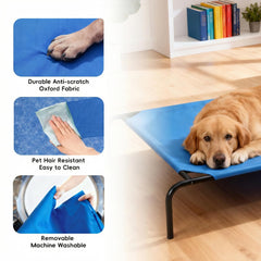 STARLATTA elevated dog bed mesh close-up showing breathable Teslin fabric.