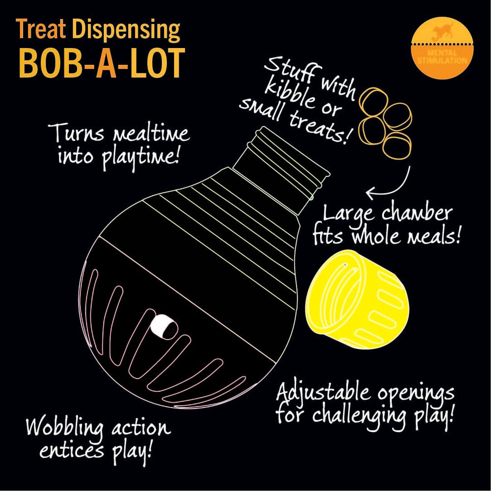 Starmark Bob-A-Lot colorful design enhances visibility and play appeal.