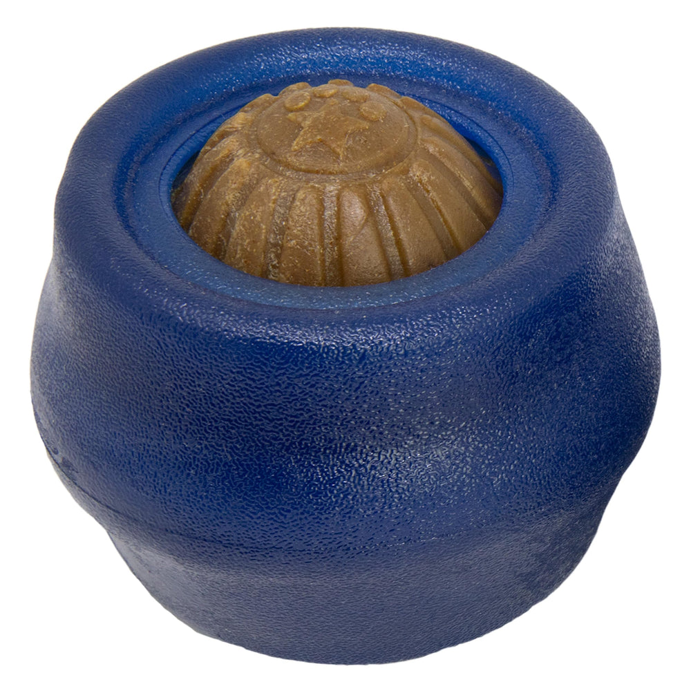 Starmark Everlasting Treat Ball large durable material shot for strong chewers during play