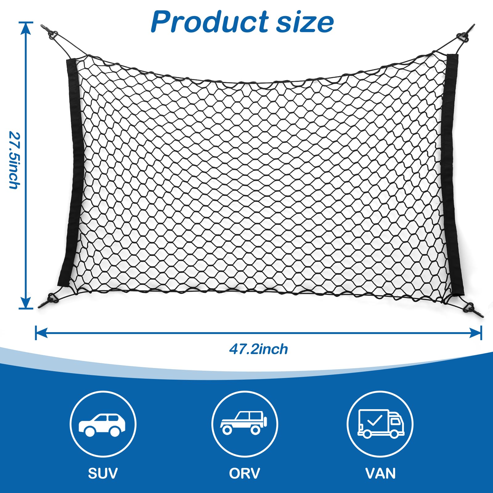 STARROAD-TIM dog car barrier net trunk partition secures cargo during trips.