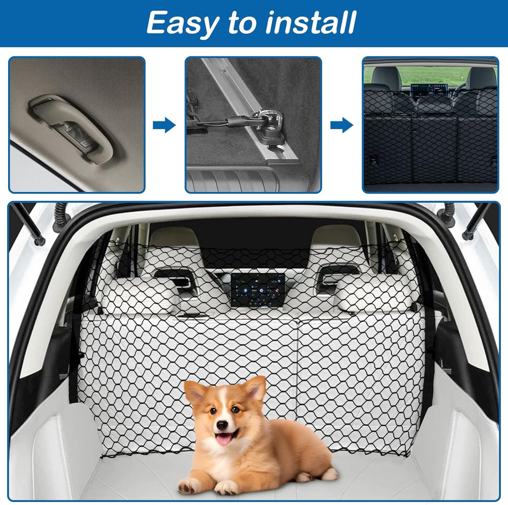 STARROAD-TIM elastic cords and hooks extend to fit a wide range of cars.