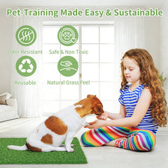 STARROAD-TIM washable dog grass mat designed for quick rinse and dry.