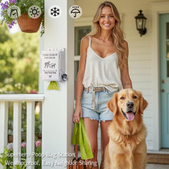 STAYPOT weatherproof ABS plastic keeps bags dry and ready during rain and heat alike.