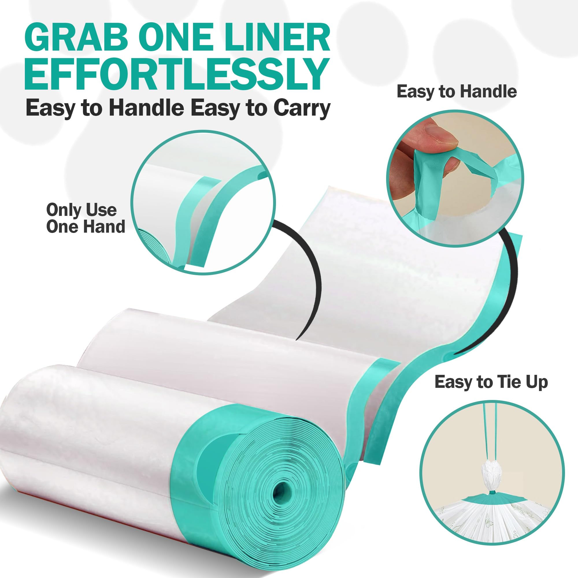 Stazilix 22lb capacity liner handles large kitty waste loads.