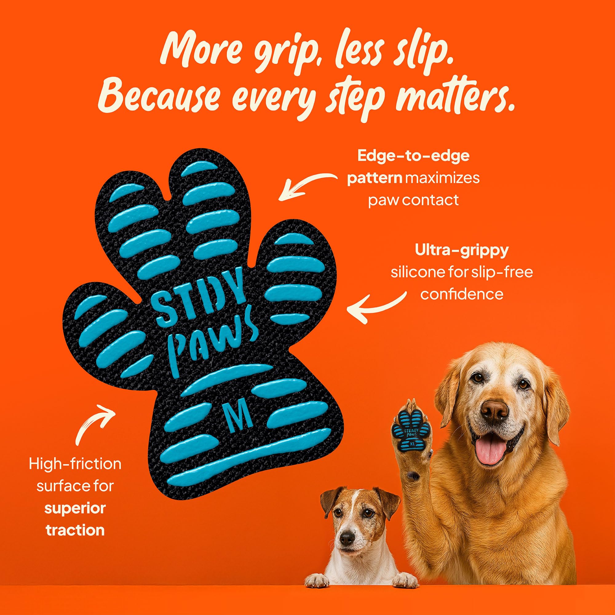 Steady Paws 24-pad set ensures a size M friendly fit