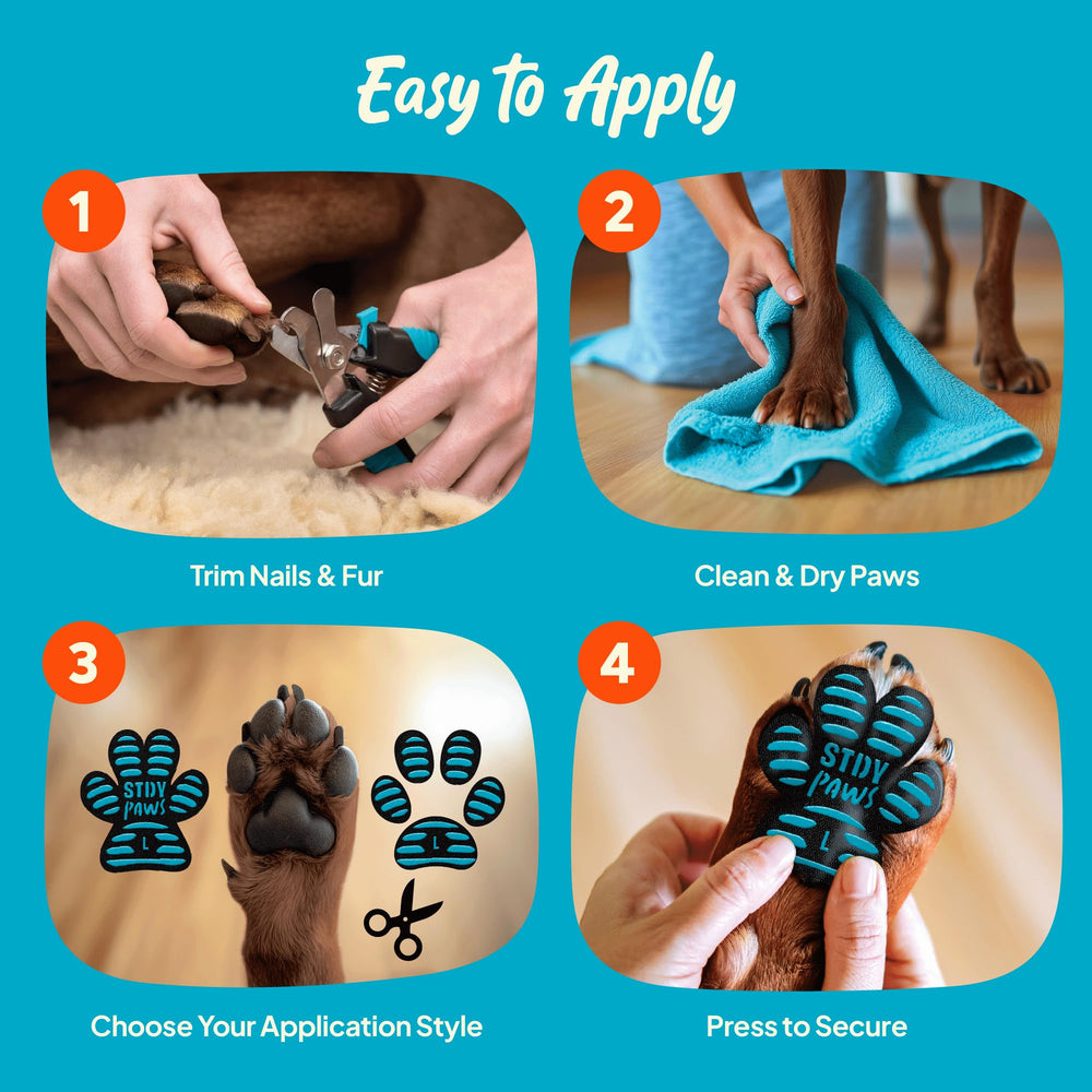 Steady Paws pads can be trimmed for a custom toe-fit on paws