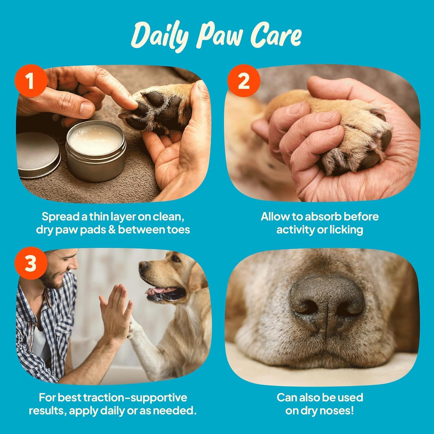 Steady Paws packaging display illustrating 1.69oz size for home use