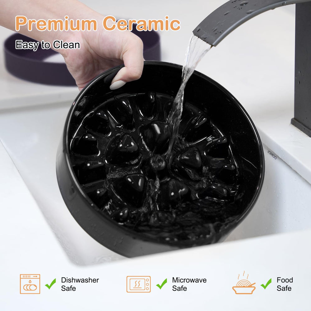 Sted durable ceramic bowl resists wear for long-term use.