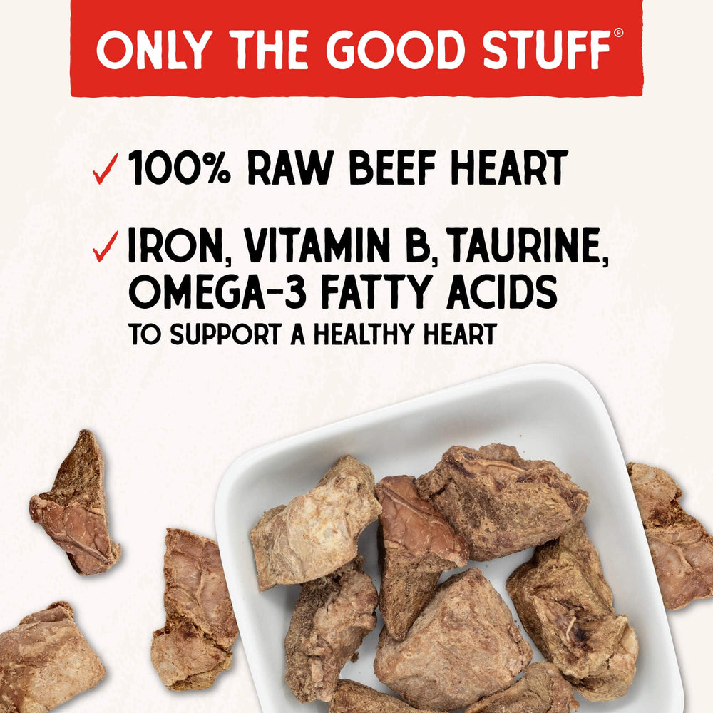 Stella & Chewy's breakable beef heart pieces ideal for small pets.