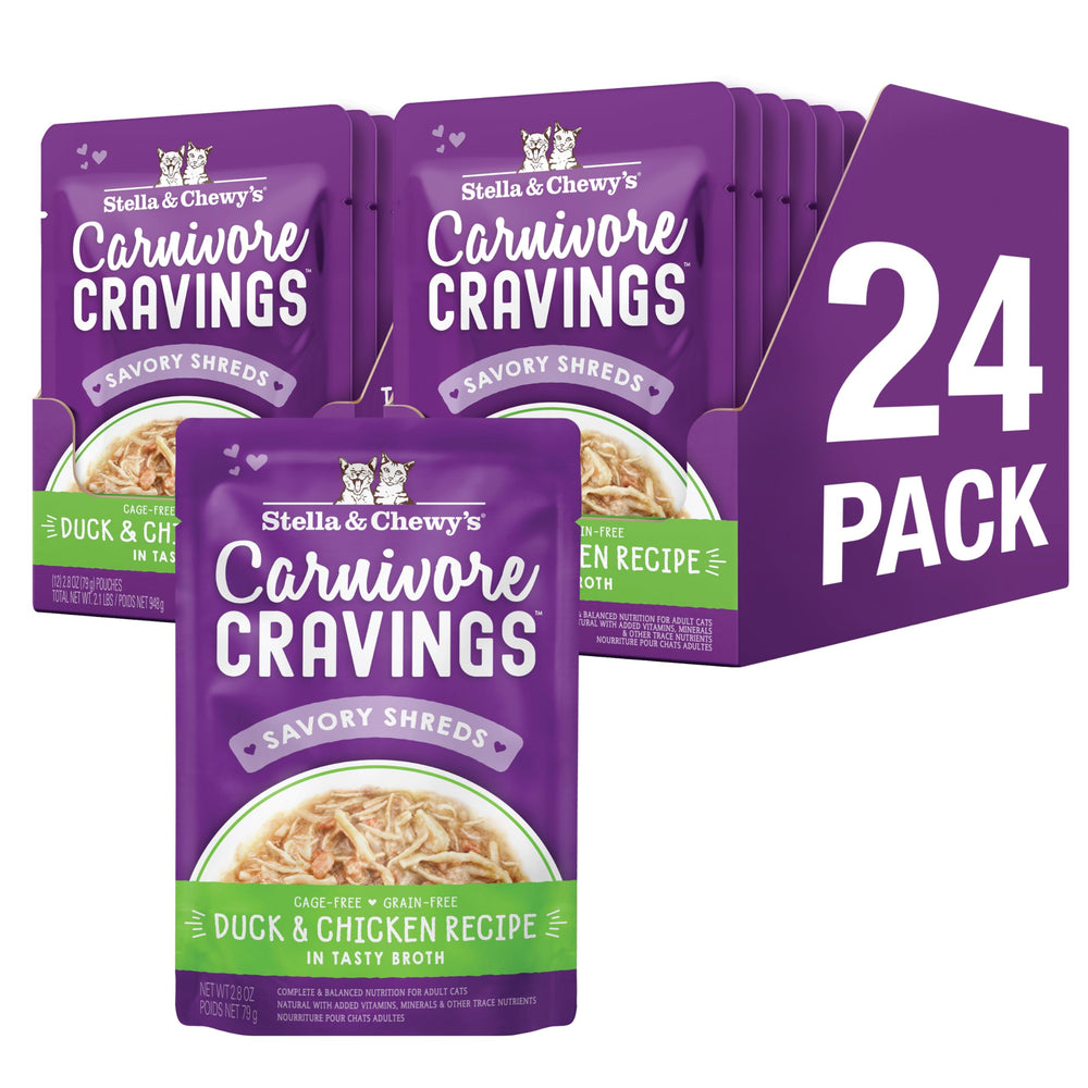 Stella & Chewy's Carnivore Cravings duck-chicken pouch with convenient portions for picky eaters