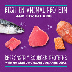 Stella & Chewy's Carnivore Cravings cans showcase grain-free nutrition for all life stages.