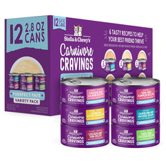 Stella & Chewy's Carnivore Cravings Purrfect Paté variety pack with six flavors for picky eaters.