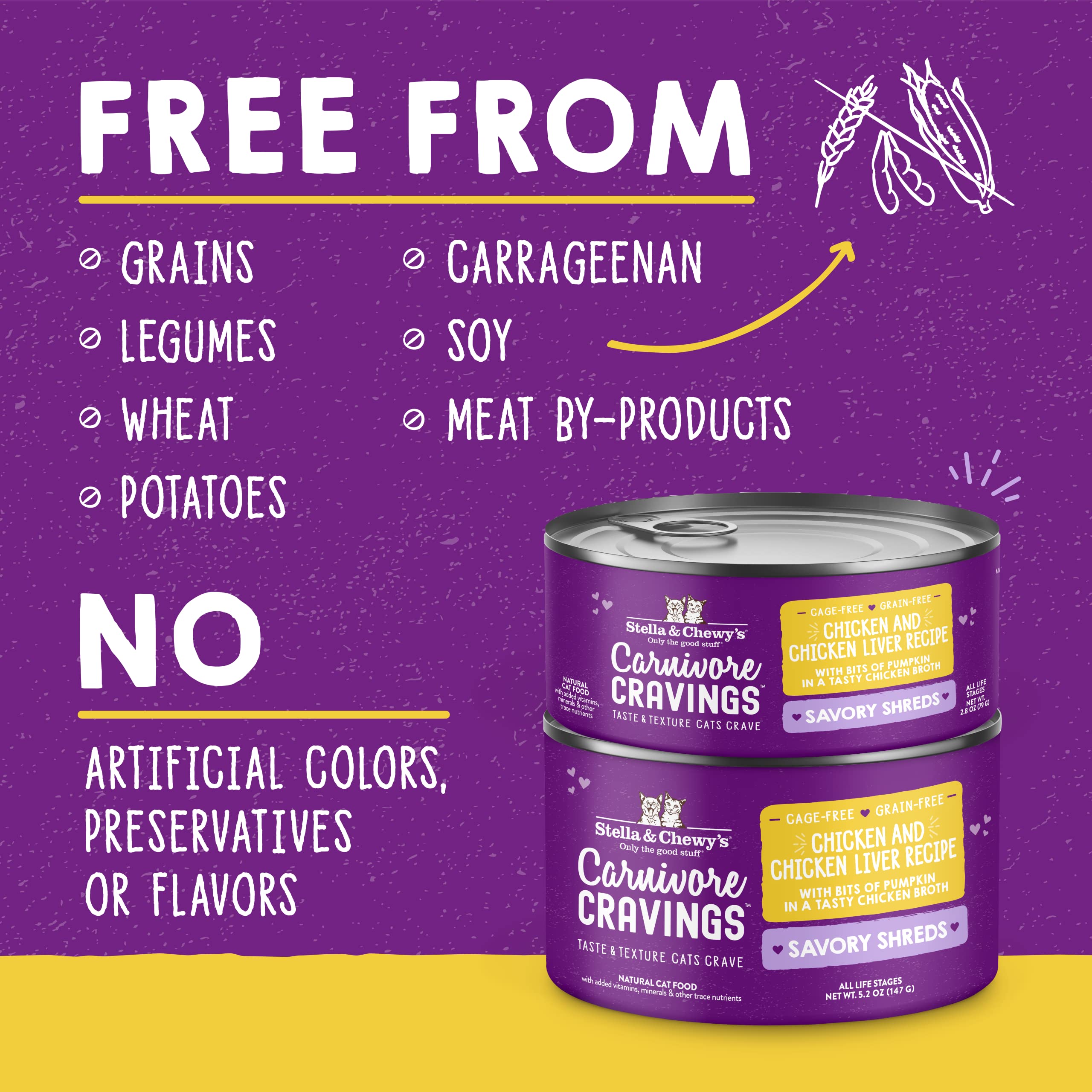 Stella & Chewy's Carnivore Cravings Savory Shreds broth texture with pumpkin pieces appeals to picky eaters.