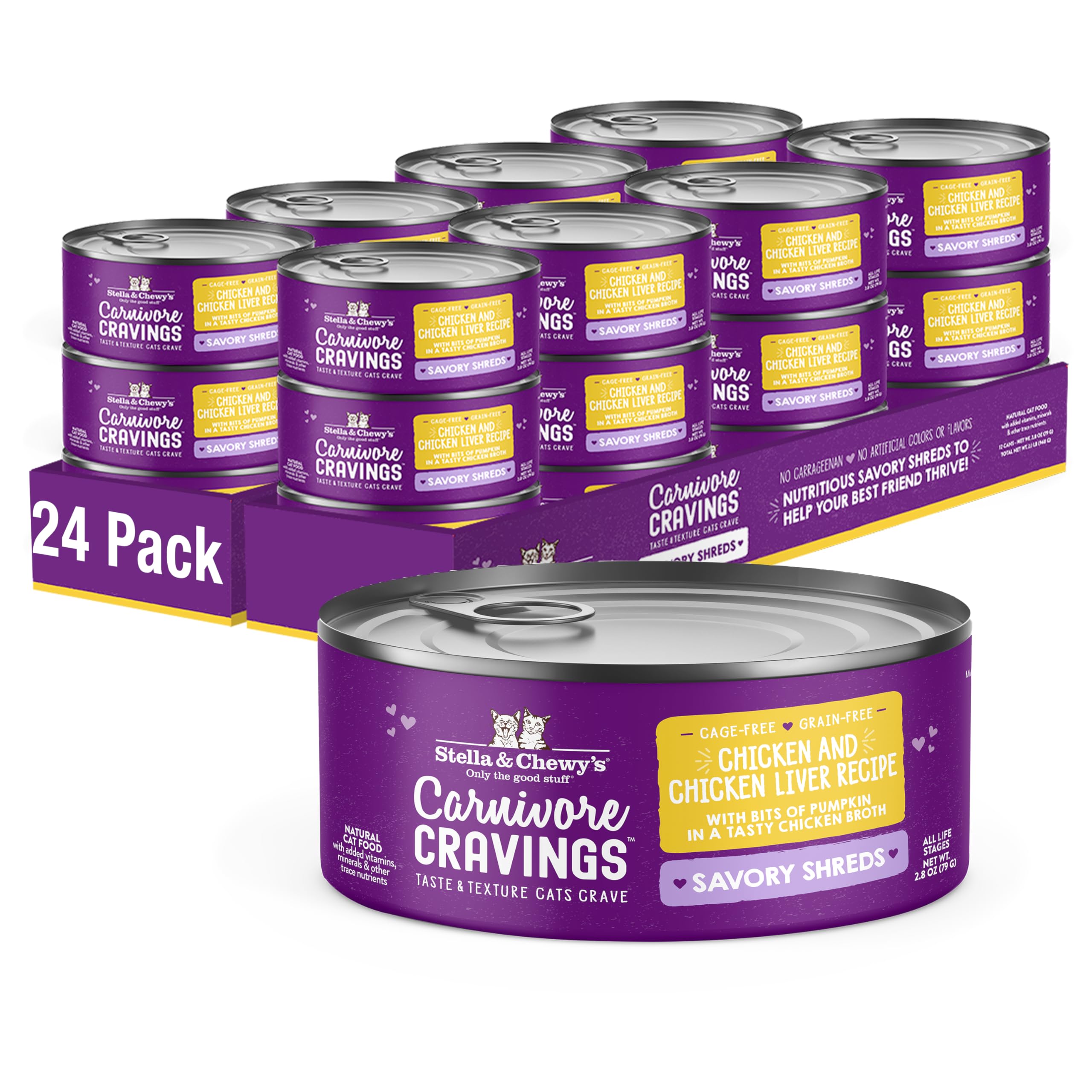 Stella & Chewy's Carnivore Cravings Savory Shreds in broth entices picky eaters.