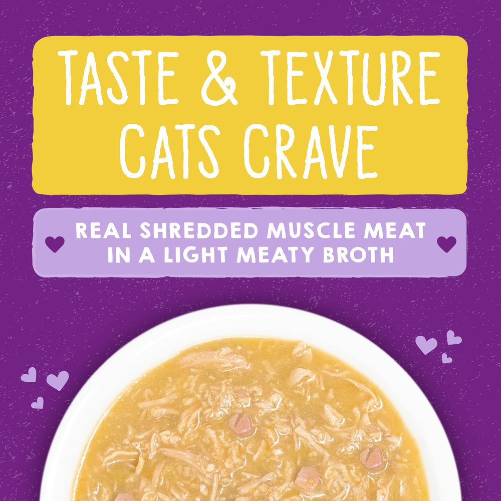 Stella & Chewy's Carnivore Cravings Savory Shreds can bits of chicken liver highlight protein-rich meal.