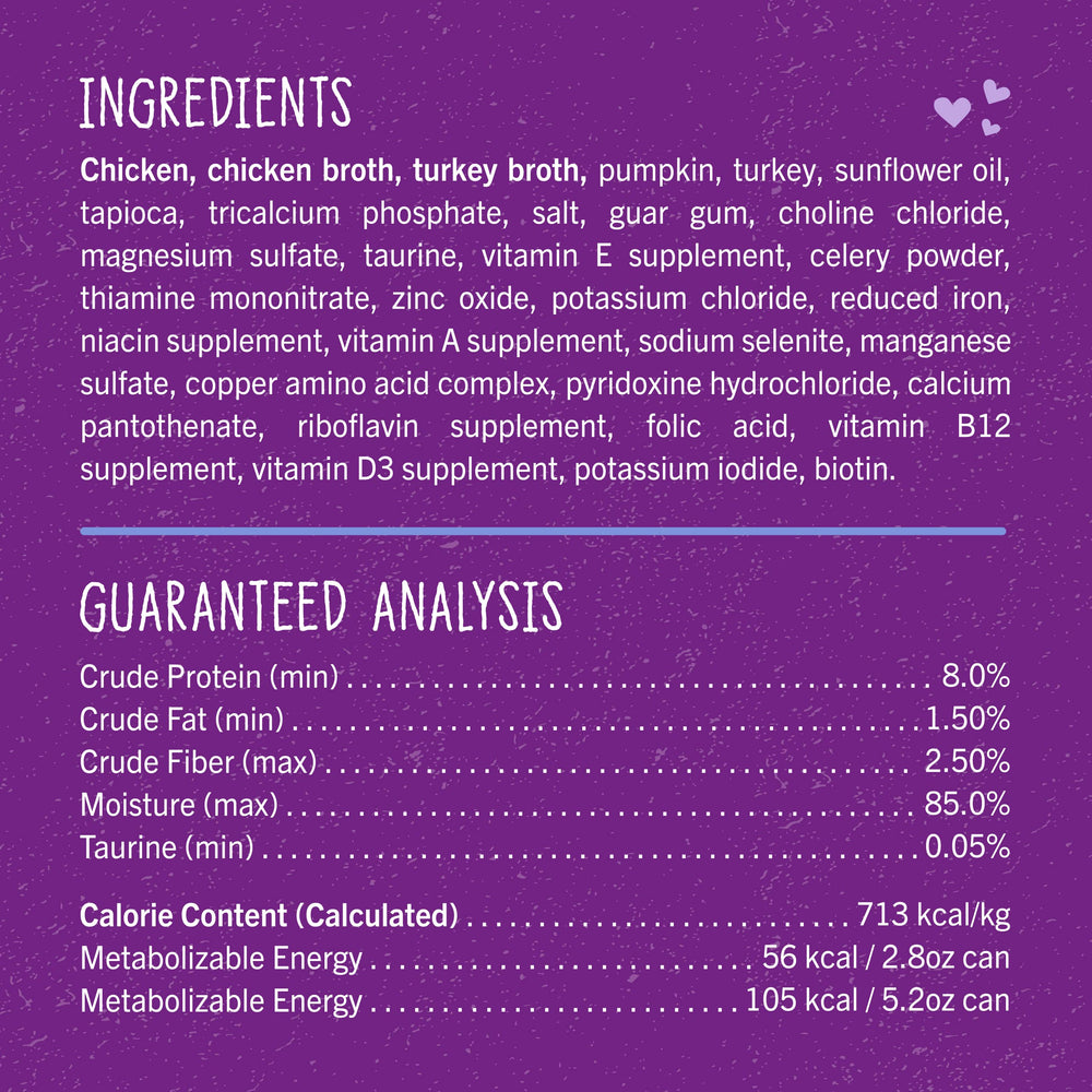 Cage-free chicken and turkey highlighted for transparent ingredient focus.