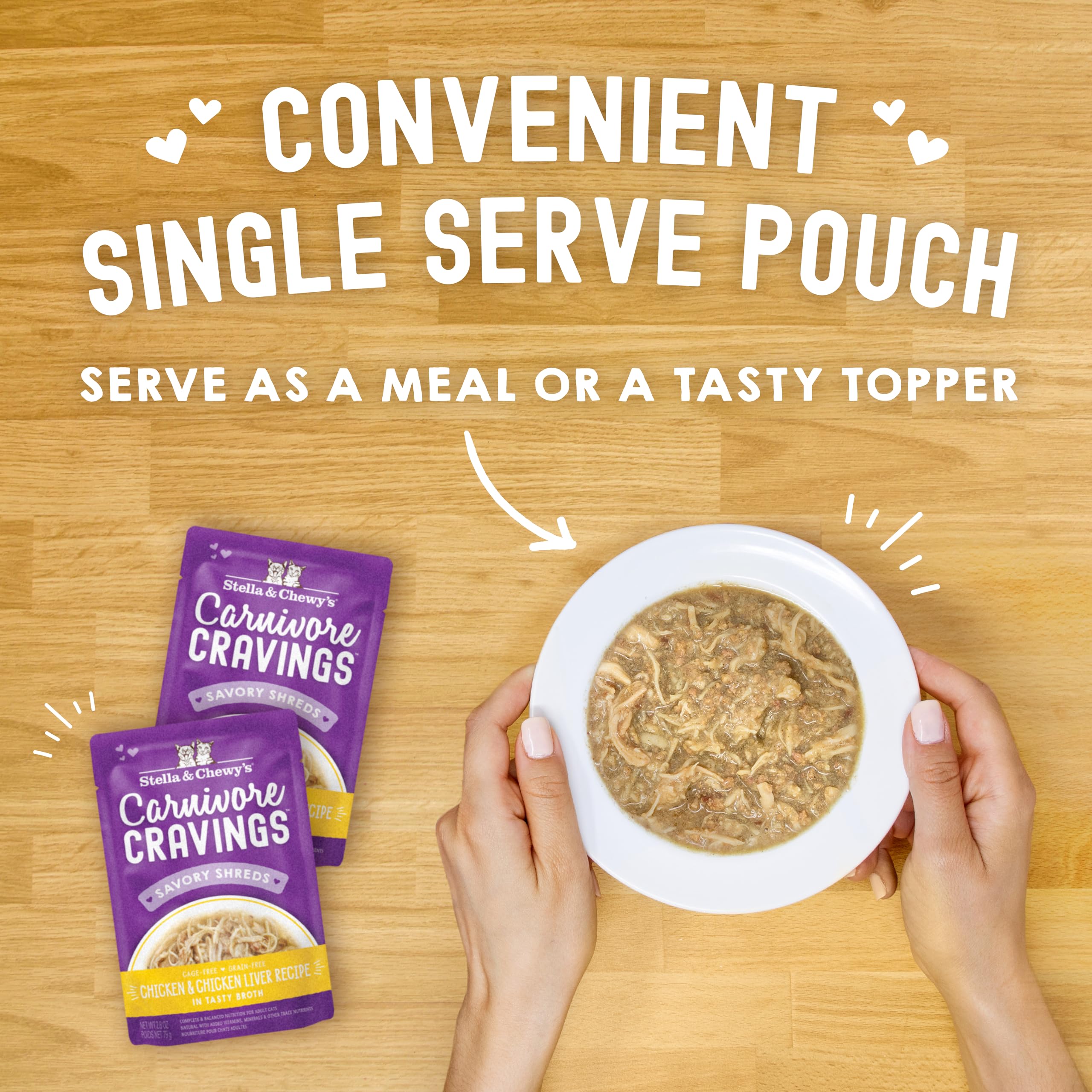 Stella & Chewy's Carnivore Cravings helps transition between foods.