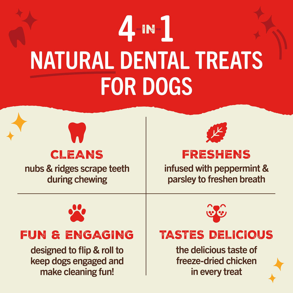 Stella & Chewy's Dental Delights rollable chew inviting interactive chewing