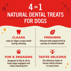 Stella & Chewy's Dental Delights rollable chew inviting interactive chewing