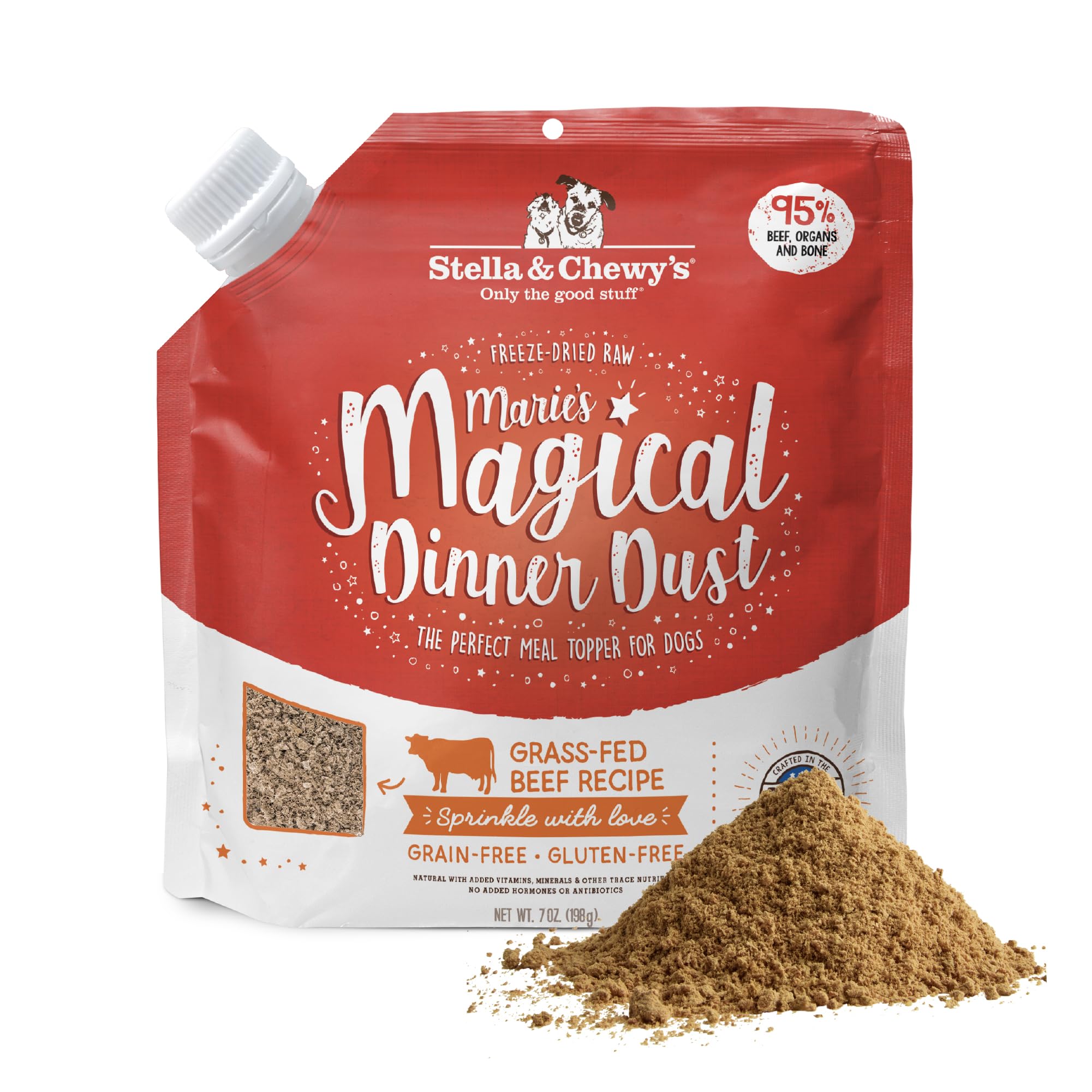 Stella & Chewy's Dinner Dust bottle boosts flavor for picky eaters.