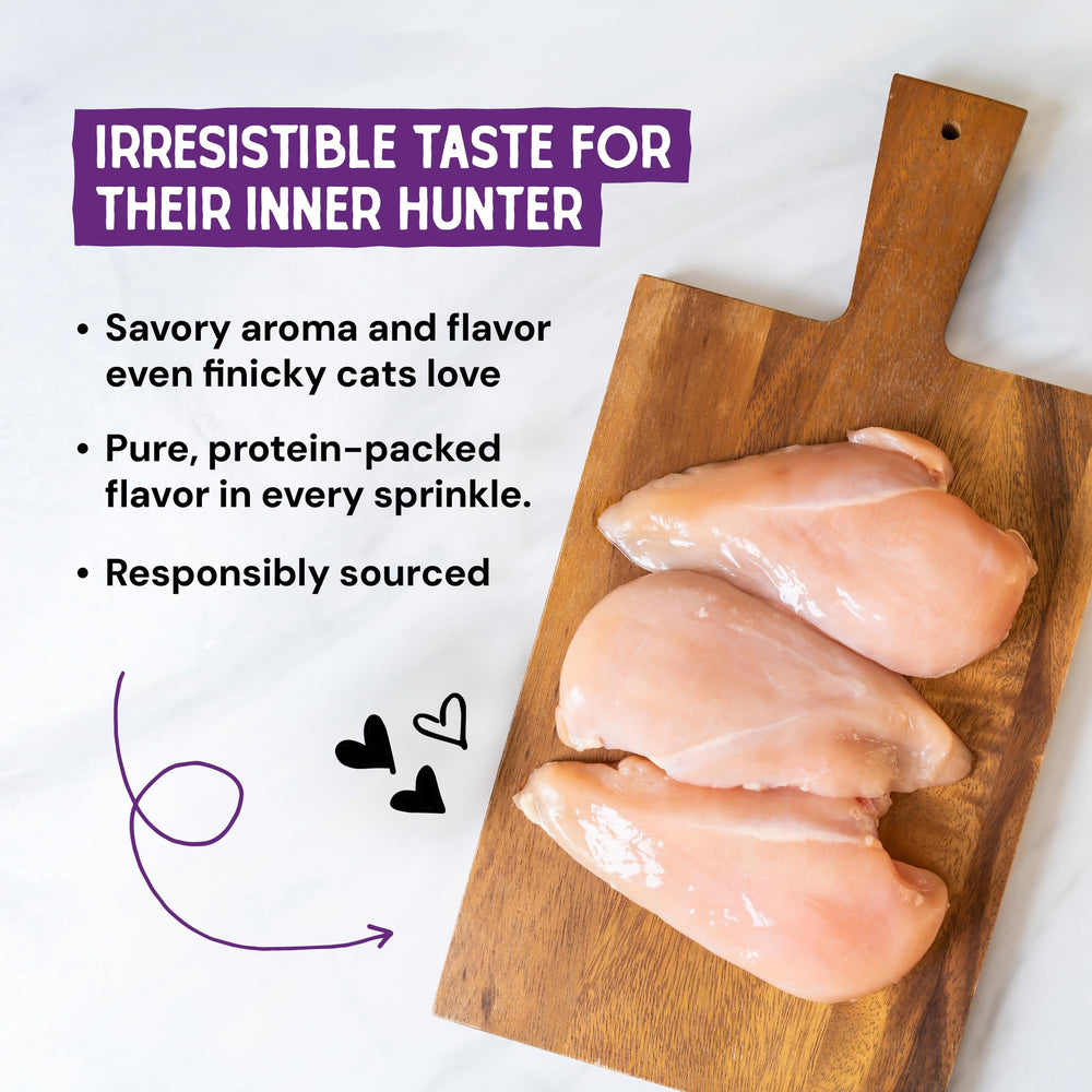 Dust sprinkled over kibble to enhance flavor and appeal