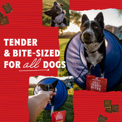 Stella & Chewy's jerky bites easily break for training sessions.