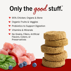 Stella & Chewy's patties in packaging highlighting grab-and-go convenience.